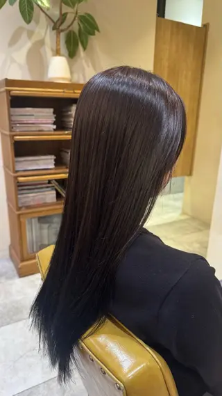 ロング カラー 艶カラー👾ブリーチ なし暖色👾ユースケのヘアスタイル