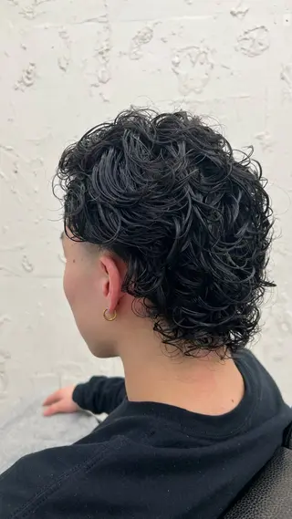パーマ メンズ 渋谷メンズ 松永蓮のヘアスタイル