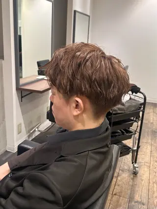 メンズ 🤎オリーブカラー× パーマ特化💫森口のヘアスタイル