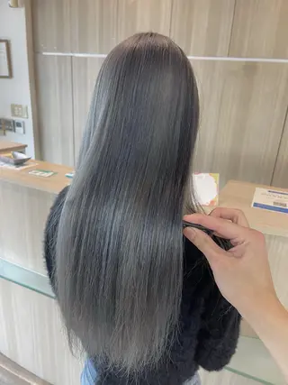 ロング カラー SHIN🌿柏美容師 レイヤーボブカラーのヘアスタイル