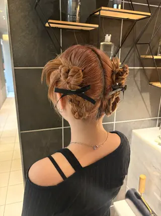 ミディアム ヘアアレンジ 【Cura】 ねねのヘアスタイル