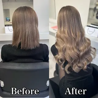 ミディアム エクステ＆カラー Fav心斎橋店のヘアスタイル