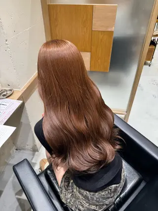 ロング カラー レイヤー/顔周り/透 明感カラー/うる艶のヘアスタイル
