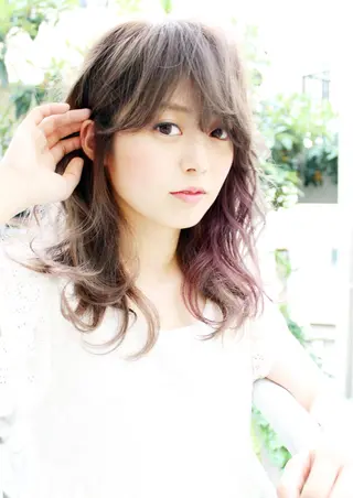 セミロング 桑名 淳のヘアスタイル