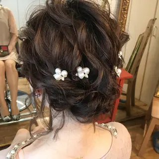 ミディアム ヘアアレンジ Aloa透明感ヘア ♡kanami♡のヘアスタイル