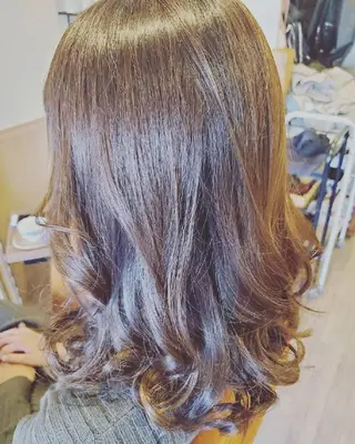セミロング カラー spa hair ark 富井直美のヘアスタイル