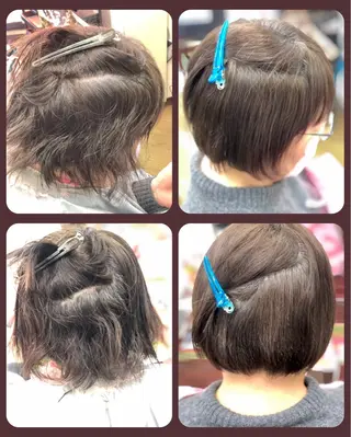 ミディアム カラー損傷毛縮毛矯正 ツイストスパ佐藤昭利のヘアスタイル