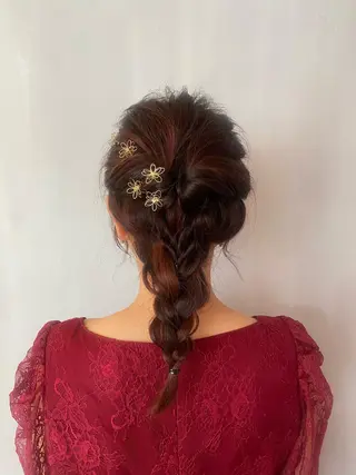 カラー ヘアアレンジ TAI透明カラー 柔らかい縮毛矯正のヘアスタイル