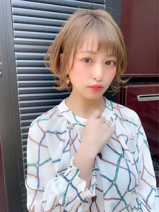ショート カラー レイヤーボブ/ボブ 仲川和人のヘアスタイル