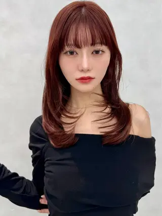 ロング 🫧韓国レイヤー🫧 山本 侑平のヘアスタイル