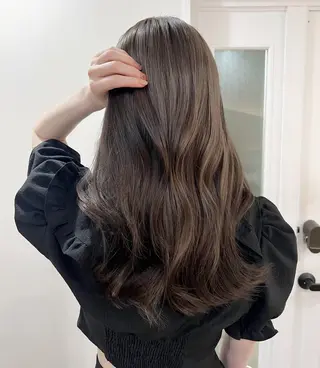 セミロング 🤍🤍韓国ヘア おたけ🤍🤍のヘアスタイル