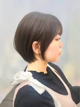ショート 【ショート/ボブ 丸みショート】深萱のヘアスタイル