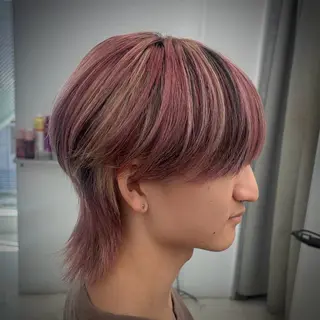 ミディアム カラー メンズ メンズ♱ハイトーン♱ ウルフʜᴀʀᴜᴋᴀのヘアスタイル