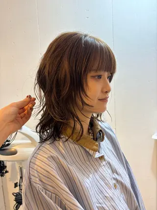ミディアム カラー パーマ 天神・大名 kotomiのヘアスタイル