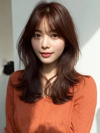 セミロング 韓国×艶ハイトーンが ✨絶対可愛い✨リオ✨のヘアスタイル