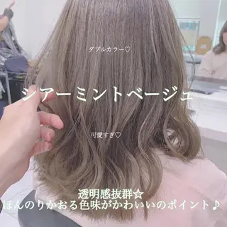 ミディアム カラー ヘアアレンジ 【公式】DISCO銀 座🪩トレンド🪽のヘアスタイル
