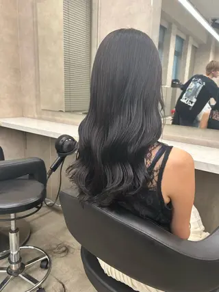 ミディアム カラー パーマ ヘアアレンジ メンズ キッズ ネイル マツエク・マツパ アイブロウ 🦋縮毛/韓国レイヤ ー/透明感カラー🦋のヘアスタイル