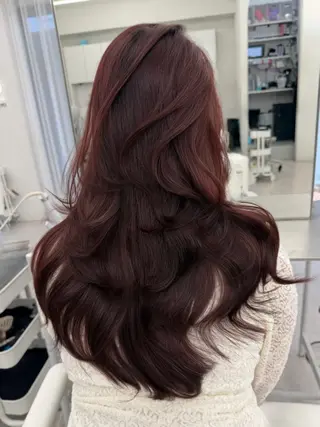 ロング カラー 顔まわりの神様✨ 透明感カラー藤嶋秀幸のヘアスタイル