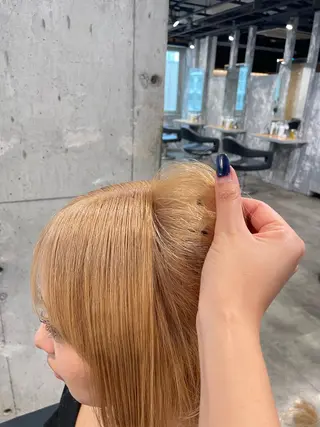 ミディアム カラー ハイトーン 横浜💞ミオのヘアスタイル