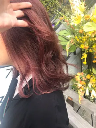 セミロング カラー ご新規様限定 透明感カラーKANAのヘアスタイル