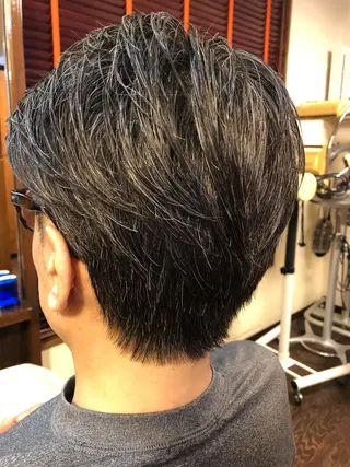 ショート メンズ 長谷川 薫のヘアスタイル