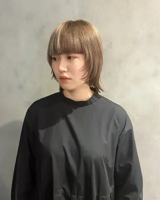 ショート カラー 茉樹@pullnoc /新宿/ボブ/モードのヘアスタイル