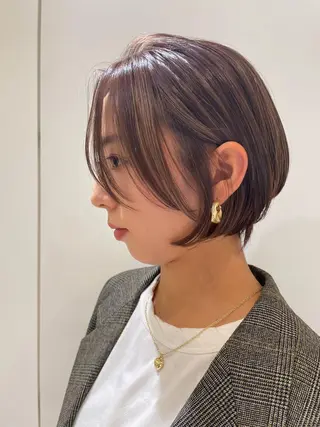 ショート カラー ARMONY秋山輝也 コテ巻き風パーマ特化のヘアスタイル
