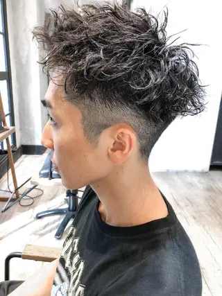 ショート メンズ パーマ メンズ特化 TAKE高崎のヘアスタイル