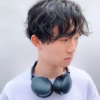 ショート パーマ メンズ 中川 竜誠のヘアスタイル
