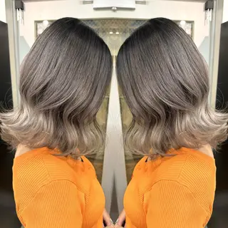 ショート バレイヤージュ ボブ🌈ナツヤのヘアスタイル