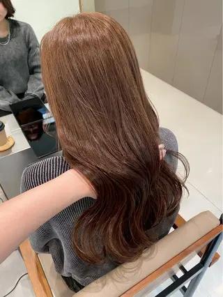 ロング カラー レイヤーカット🍏 オリーブ/ののかのヘアスタイル