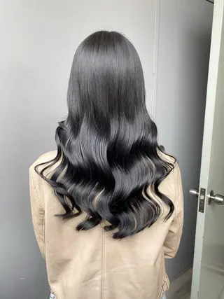 ロング 縮毛/ダブルカラー 🦋ベージュヘア🦋のヘアスタイル