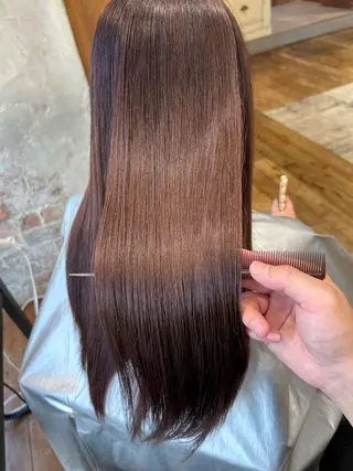 ロング カラー 透明感カラー 大工廻あすやのヘアスタイル
