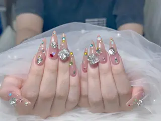 カラー ロング yuna ユナのネイルデザイン
