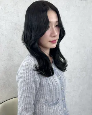 ミディアム カラー ヘアアレンジ アンドウ ユウ/ レイヤーカット/韓国のヘアスタイル