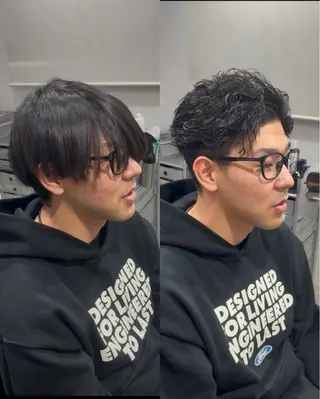 パーマ メンズ リベイルけんた モデル募集のヘアスタイル