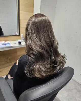 ロング Ayu🐾縮毛矯正/ ブリーチ無しカラーのヘアスタイル