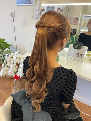 ロング 六本木0分ヘアセット ヘアメイクのヘアスタイル