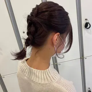 ミディアム カラー ヘアアレンジ 田谷 夏生のヘアスタイル