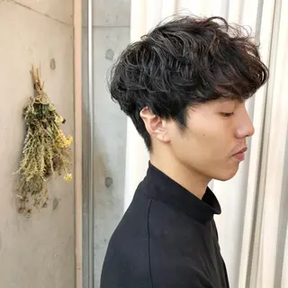 ショート パーマ メンズ HIROKI ”博多 /ボブのヘアスタイル