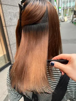 セミロング 髪質改善ストレート Kantaのヘアスタイル