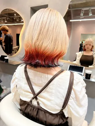 ミディアム カラー ヘアアレンジ 🔶似合わせセンター パート/ヤス🔶のヘアスタイル