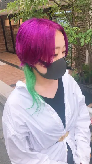 ミディアム カラー デザインカラー🎨 下北沢 / 磯部のヘアスタイル