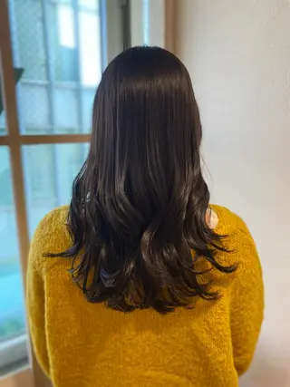 ミディアム カラー 顔周り/くびれヘア 韓国ヘア💕風間るなのヘアスタイル