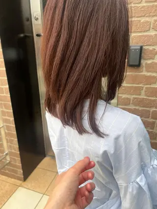 ミディアム カラー パーマ ヘアアレンジ メンズ キッズ ネイル マツエク・マツパ アイブロウ 久木原 ゆりのヘアスタイル