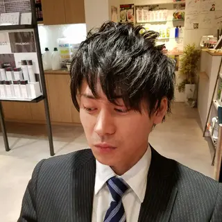 ショート メンズ 田中 光のヘアスタイル
