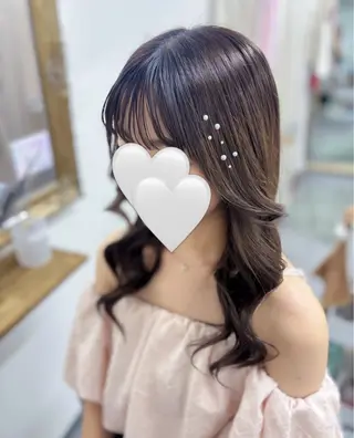 ミディアム ヘアアレンジ ⭐︎moe 【ヘアセット🧸】のヘアスタイル