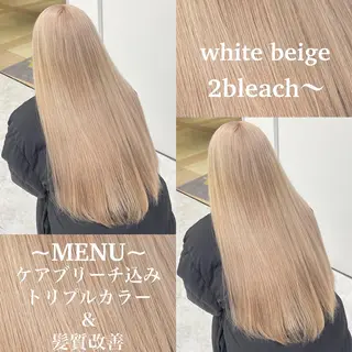 ロング カラー 色落ち綺麗🩰ハイ トーン🎀RINKAのヘアスタイル