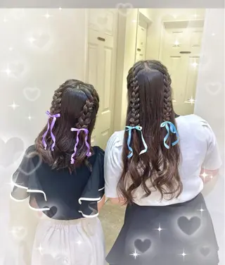 ヘアアレンジ 💖韓国カラー エクステmikotoのヘアスタイル