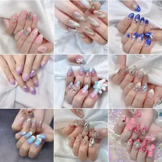 ネイル 渋谷／チップ長さ出し 👑アプレgel-xのネイルデザイン